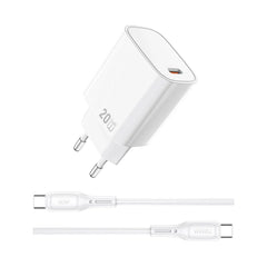 WI-G007C-C – CARREGADOR DE CELULAR Conjunto Carregador Rápido + Cabo WiWU 20W Essen GaN