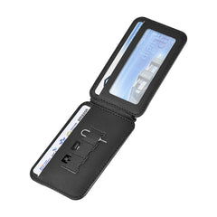 Carteira Magnética 2 em 1 WiWU (MW-003) | Porta-Cartões Ultrafino em Couro PU com Suporte Multi-Ângulo (3 Posições) para iPhone MagSafe