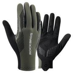 Luvas de Ciclismo ROCKBROS para Mountain Bike – Dedo Longo, com Proteção e Almofada de Gel