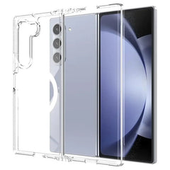 Capa Rígida Transparente OKOZ MagSafe para Samsung Galaxy Z Fold 7 5G | Design Ultrafino Premium, Alinhamento Magnético e Máxima Transparência Anti-Amarelamento
