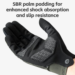 Luvas de Ciclismo ROCKBROS para Mountain Bike – Dedo Longo, com Proteção e Almofada de Gel