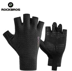 Luvas de Bicicleta ROCKBROS S221BK-L Meio Dedo – Preto