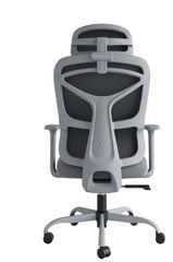 Cadeira Giratória de Escritório Ergonómica E392-HG com Encosto Alto em Tela e Apoio de Cabeça 3D