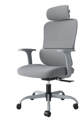 Cadeira Giratória de Escritório Ergonómica E392-HG com Encosto Alto em Tela e Apoio de Cabeça 3D