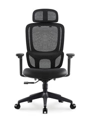 Cadeira de Escritório com Encosto Alto em Tela e Apoio de Cabeça 3D Carson (Black Frame)