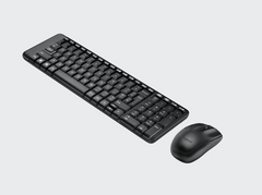 Kit Teclado e Rato Sem Fio Compacto Logitech MK220 Combo 2.4 GHz Criptografia AES 128 Bits Autonomia 24 Meses Receptor Nano USB