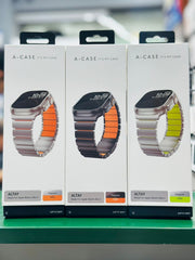 Pulseira Metálica Magnética – Compatível com Apple Watch Ultra 3 (49 mm) – Titanium/Laranja