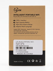 Hotspot Wi-Fi Portátil 4G/5G LTE T-Elek 300Mbps | Tecnologia Wi-Fi 6 de Nova Geração, Bateria de 4000mAh, Slot para Cartão SIM, Conexão Multi-User e Porta Tipo-C