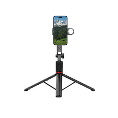 WiWU Wi-SE015 Bluetooth Selfie Stick Tripod with LED Ring Light & 360° Rotation