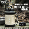 Garrafa Térmica em Aço Inoxidável TKK-2011 1000ml Isolada a Vácuo para Uso Externo e Esportes