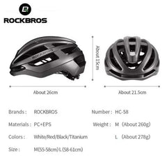 🛡️ Capacete de Ciclismo Aerodinâmico Rockbros HC-58WG-L – Ultraleve e Seguro