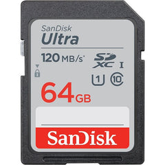 SanDisk Ultra 64GB SD Card SDXC Class 10 UHS-I com Velocidade de Leitura de 140MB/s