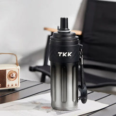 Garrafa Térmica TKK-2033 | 500ml com Canudo e Isolamento a Vácuo – Aço Inoxidável Reutilizável
