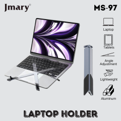 Suporte Dobrável Jmary MS-97 | Ultra Leve em Alumínio para Laptop e Tablet – 6 Níveis de Ajuste