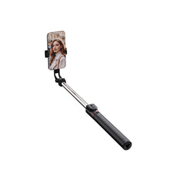Bastão de Selfie e Tripé Profissional WiWU (Wi-SE015) | Comprimento Recorde de 180cm, Luz de Anel LED Integrada, Comando Bluetooth e Rotação Panorâmica 360°