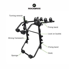 ROCKBROS KW-7071-02 – Suporte Traseiro para Bicicletas (200 kg, Aço Carbono)