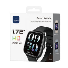 Smartwatch WiWU SW06 | Ecrã de 1.96" com Bordas Infinitas e Chamadas via Bluetooth – Monitorização de Saúde e Design em Liga de Zinco