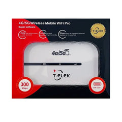 Roteador Wi-Fi Móvel T-ELEK 4G/5G Pro – 300 Mbps | Hotspot Portátil