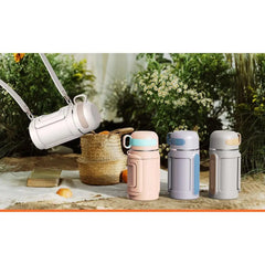Caneca Térmica TKK-2001 | 500ml em Aço Inoxidável com Isolamento a Vácuo e Tampa Flip