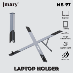 Suporte Dobrável Jmary MS-97 | Ultra Leve em Alumínio para Laptop e Tablet – 6 Níveis de Ajuste