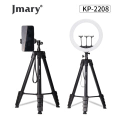 Tripé Profissional Jmary KP-2208 | Altura de 1.71m – Leve, Compacto e Versátil para Câmeras e Smartphones