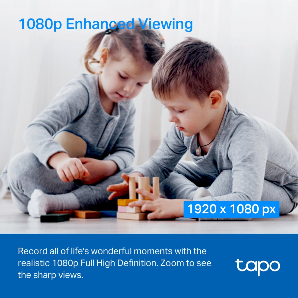Câmara de Segurança Wi-Fi Inteligente Full HD 1080p Pan/Tilt TP-Link Tapo C200 com Visão Noturna e Áudio Bidirecional