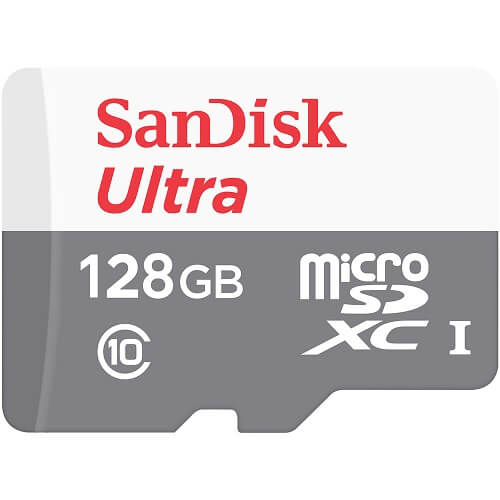 SanDisk Ultra Micro SD Card 128GB UHS-I SDXC Class 10 com Velocidade de Leitura de 100MB/s