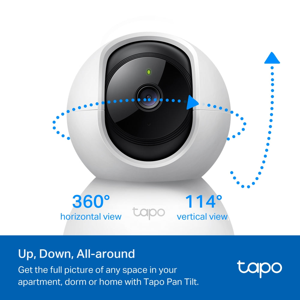 Câmara de Segurança Wi-Fi Inteligente Full HD 1080p Pan/Tilt TP-Link Tapo C200 com Visão Noturna e Áudio Bidirecional