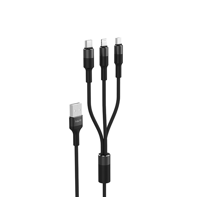 Havit H691 Cabo de Dados e Carregamento 3 em 1 de 1,2m