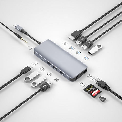 Adaptador Alpha Type-C to 12 em 1