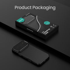 Capa Nillkin CarboProp MagSafe com Fibra de Aramida, Suporte e Proteção de Câmara CamProp para Smartphone Apple iPhone 17 Pro Max / iPhone 18 Pro Max - Preta