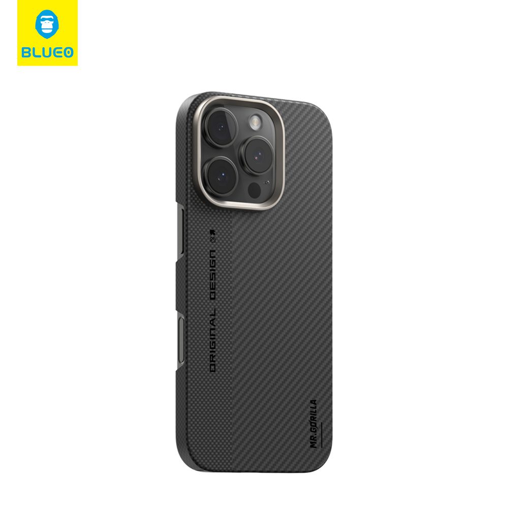 Capa Magnética Blueo Armor Bi-Texturizada em Fibra de Aramida para iPhone Série 16