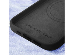 B52 Capa Premium em Pele Cinza & Preto com Magnético para iPhone 16 Pro Max