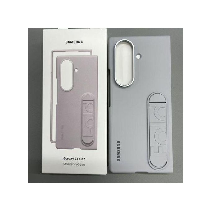 Capa Oficial Samsung Standing Case com Fita para Galaxy Z Fold8 Ultra Silicone Macio com Suporte Integrado e Alça Ergonômica