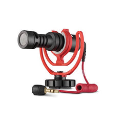 Rode VideoMicro Compact On-Camera Microphone with Rycote Lyre Shock Mount, Auxiliary, Black