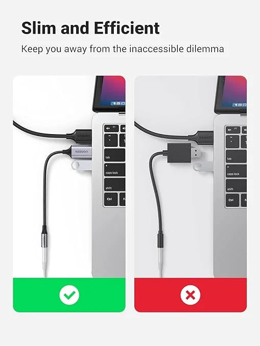 UGREEN 30757 – Adaptador de Áudio USB 2.0 para 3,5 mm (Alumínio, 25 cm)