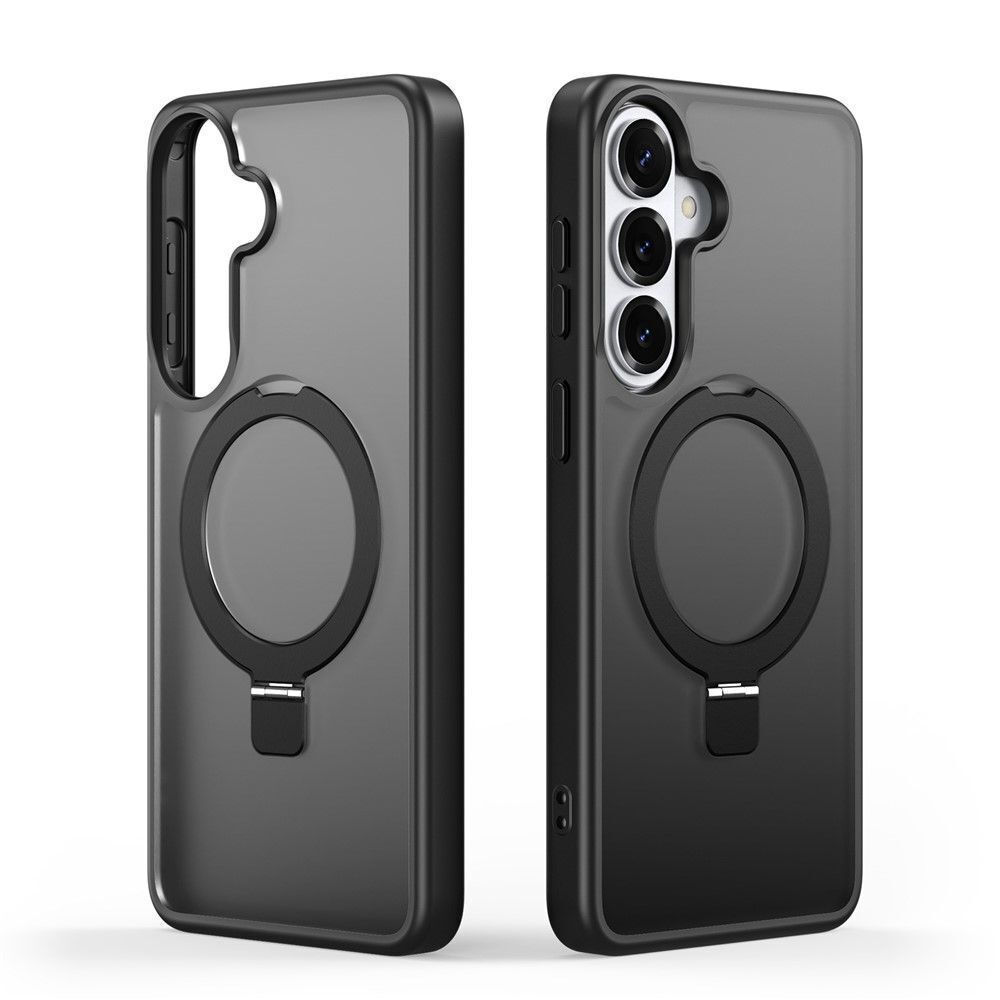 Capa VAWI Vanquish MagSafe Transparente com Suporte Stand de Anel e Proteção de Câmara para Smartphone Samsung Galaxy A57 - Transparente com Anel Preto