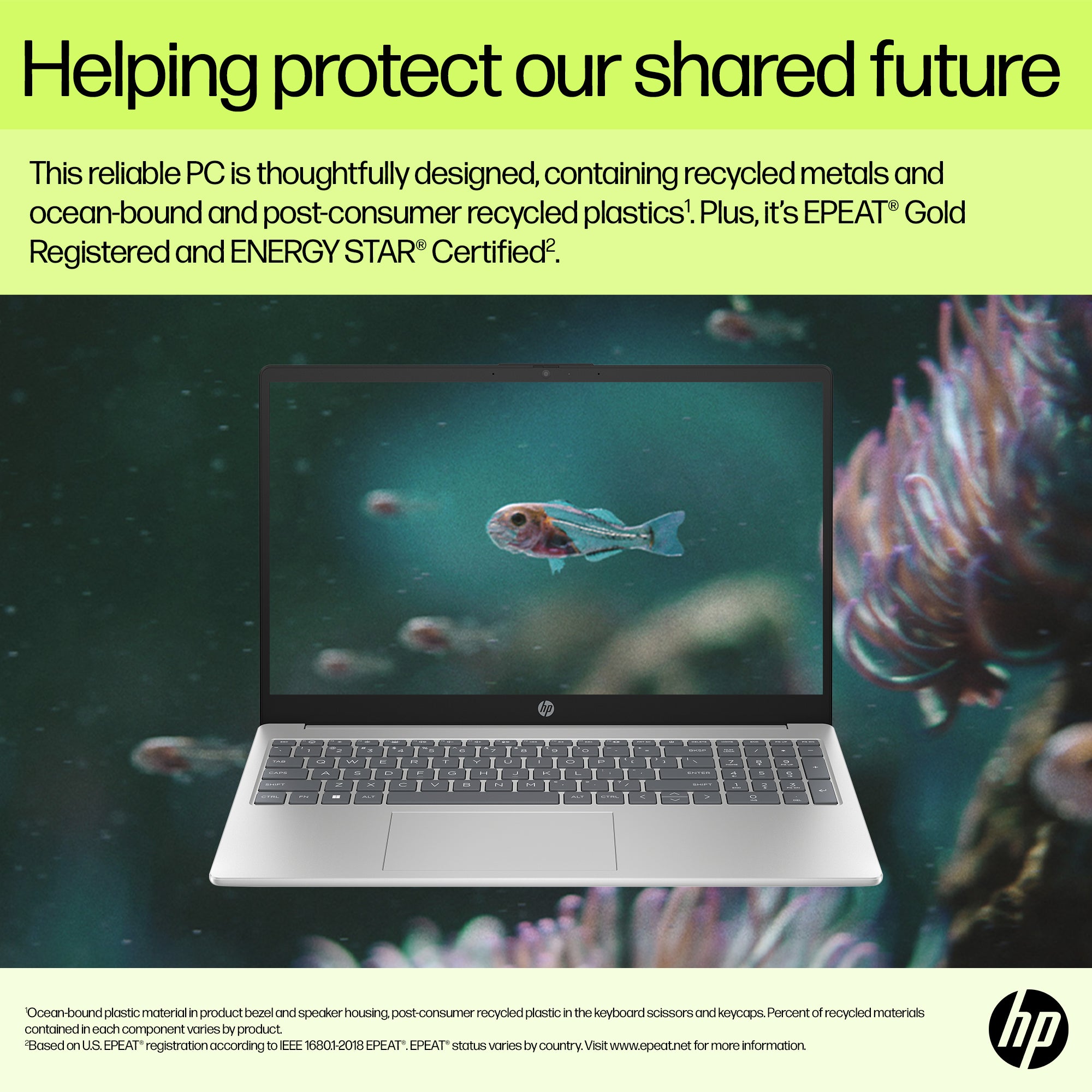LAPTOP HP 15-fd0154wm | PRODUTIVIDADE E INTELIGÊNCIA ARTIFICIAL Grandes Destaques: Processador Intel® Core™ Ultra 5 | Ecrã IPS Touchscreen de 15.6" | Gráficos Intel® Arc™