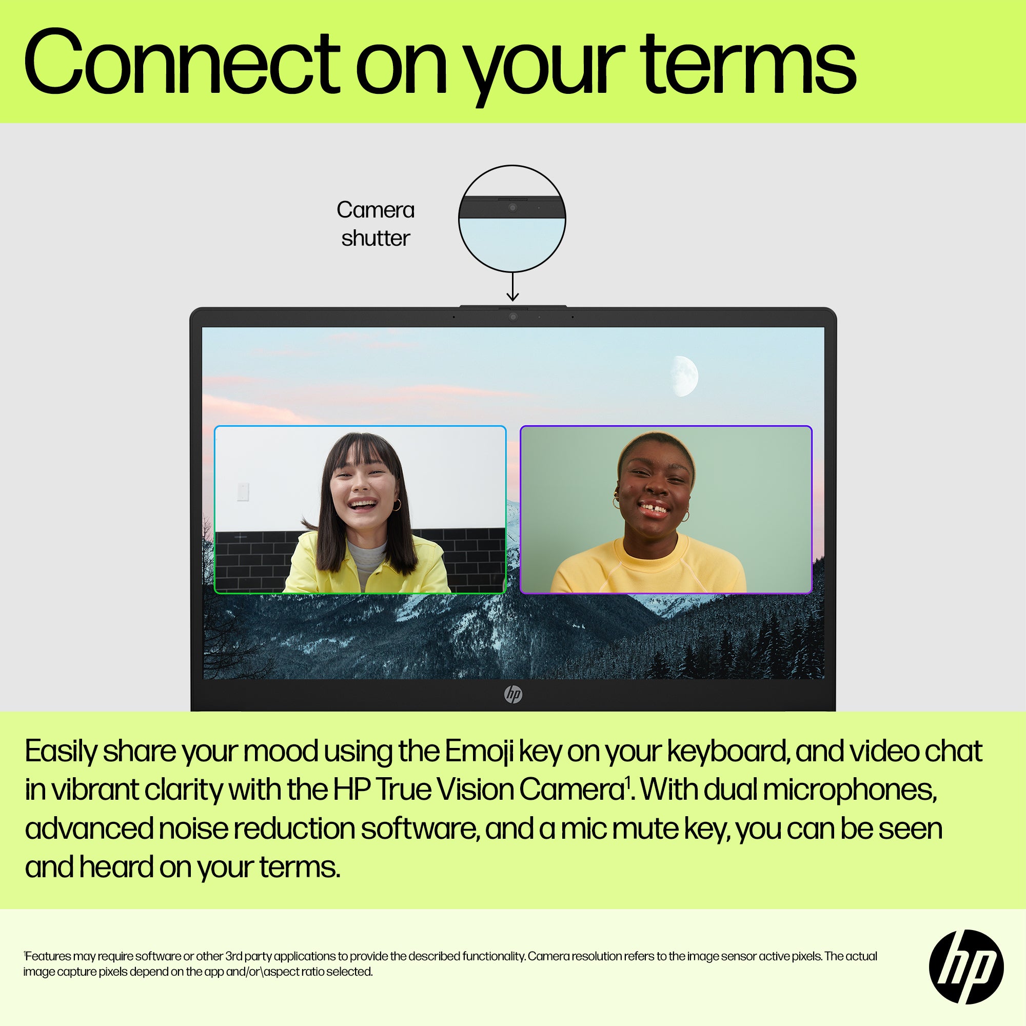 LAPTOP HP 15-fd0154wm | PRODUTIVIDADE E INTELIGÊNCIA ARTIFICIAL Grandes Destaques: Processador Intel® Core™ Ultra 5 | Ecrã IPS Touchscreen de 15.6" | Gráficos Intel® Arc™