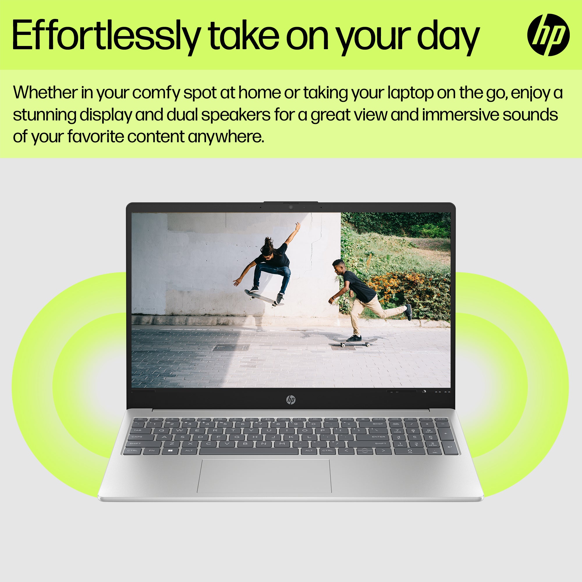 LAPTOP HP 15-fd0154wm | PRODUTIVIDADE E INTELIGÊNCIA ARTIFICIAL Grandes Destaques: Processador Intel® Core™ Ultra 5 | Ecrã IPS Touchscreen de 15.6" | Gráficos Intel® Arc™