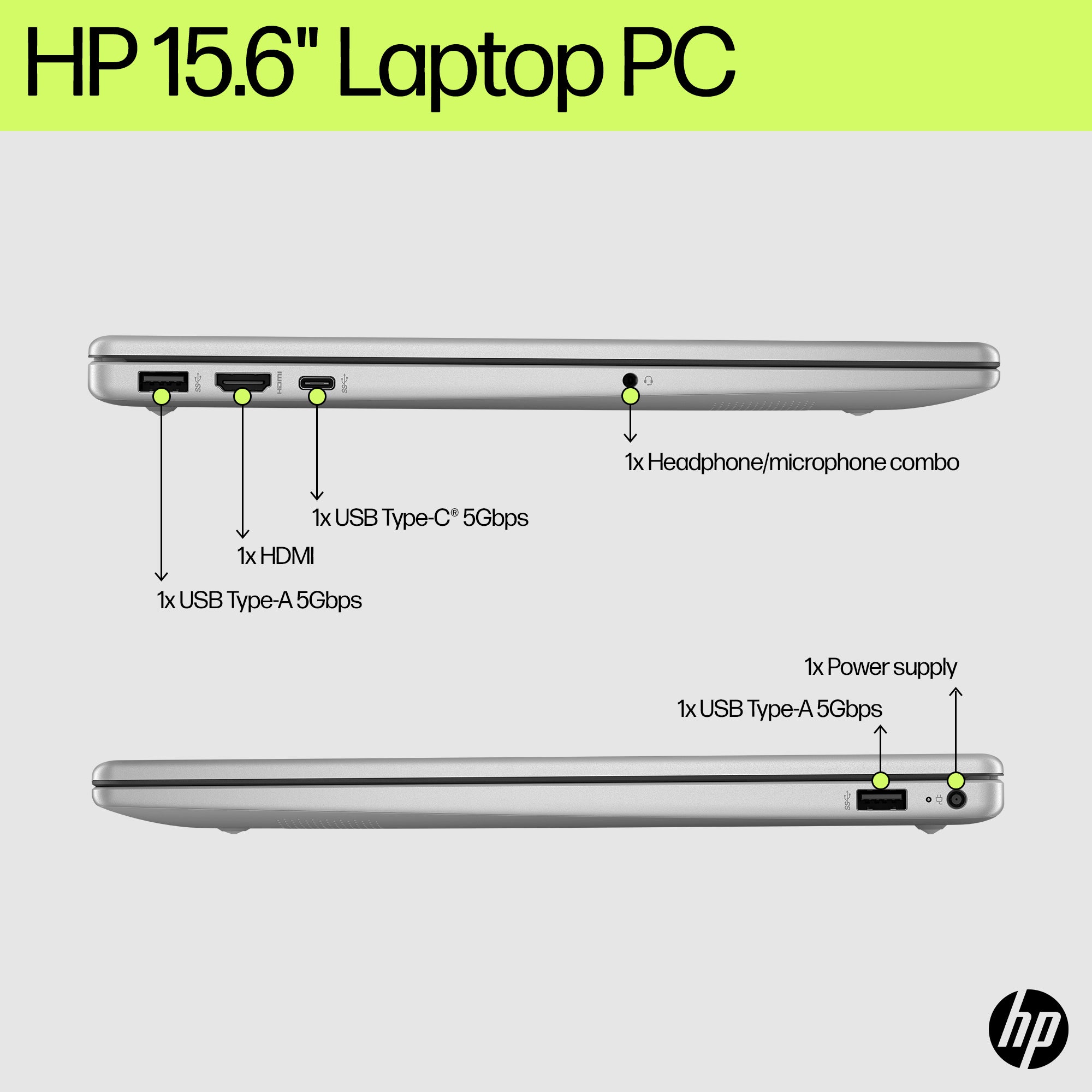 LAPTOP HP 15-fd0154wm | PRODUTIVIDADE E INTELIGÊNCIA ARTIFICIAL Grandes Destaques: Processador Intel® Core™ Ultra 5 | Ecrã IPS Touchscreen de 15.6" | Gráficos Intel® Arc™