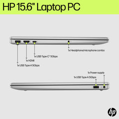LAPTOP HP 15-fd0154wm | PRODUTIVIDADE E INTELIGÊNCIA ARTIFICIAL Grandes Destaques: Processador Intel® Core™ Ultra 5 | Ecrã IPS Touchscreen de 15.6" | Gráficos Intel® Arc™