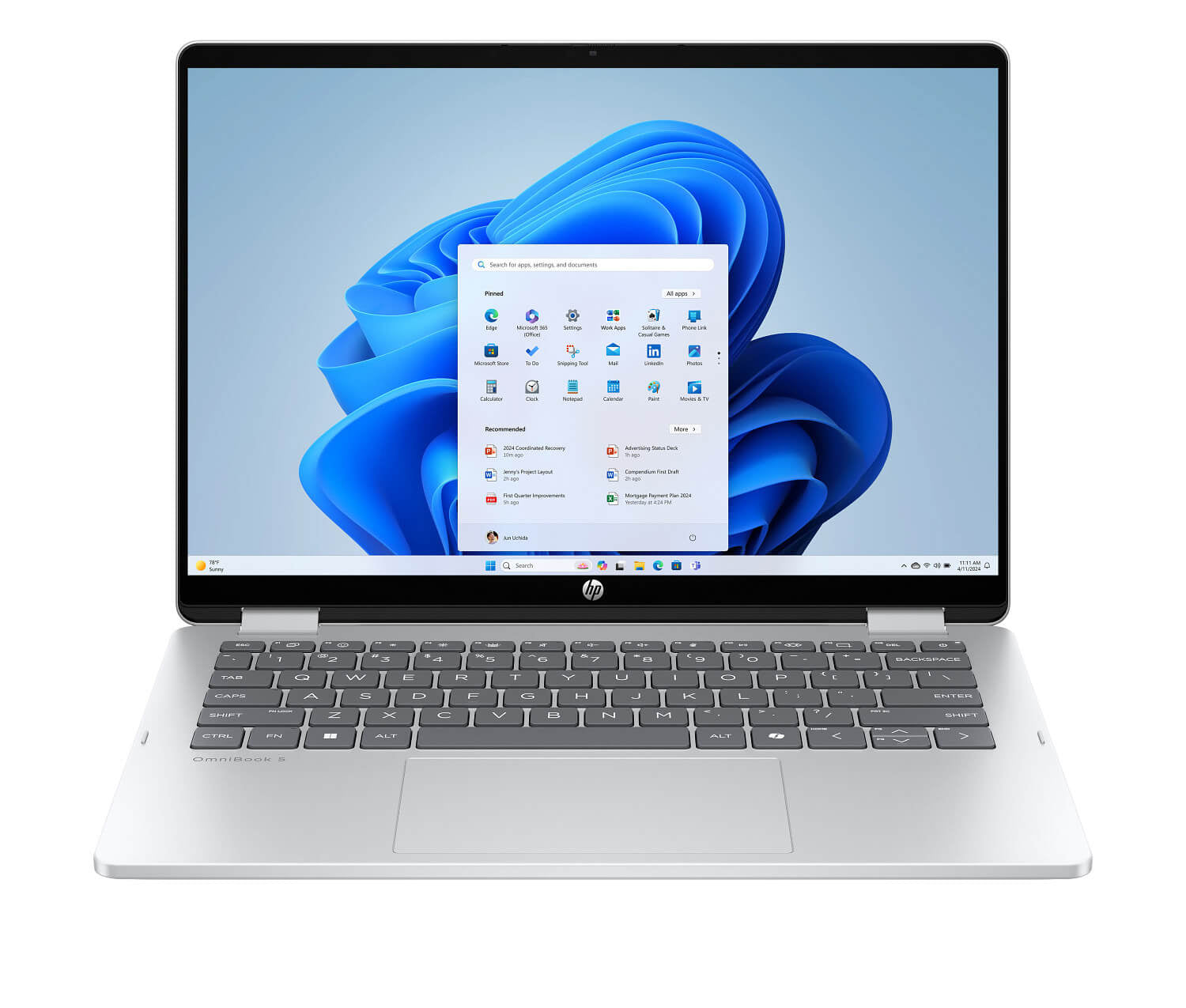 HP OmniBook 2 em 1 Flip 14″ (Intel Core i7‑150U, 16 GB RAM, 1 TB SSD, Windows 11)