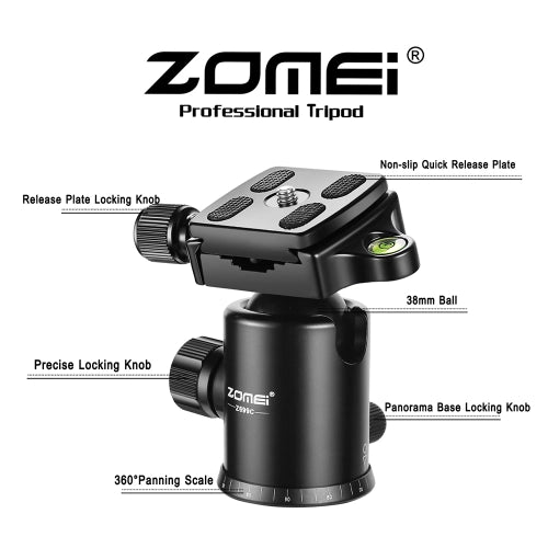 Tripé Zomei Q666C – Fibra de Carbono Profissional