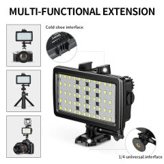 Iluminador LED à Prova d'Água Jmary FM-72RGB | Mergulho até 40m – Modos RGB Multicores e Bateria de 3000mAh