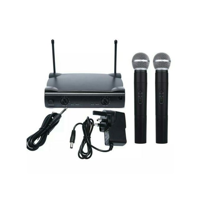 Sistema de Microfone Sem Fio Duplo SH-555 (UHF / VHF)