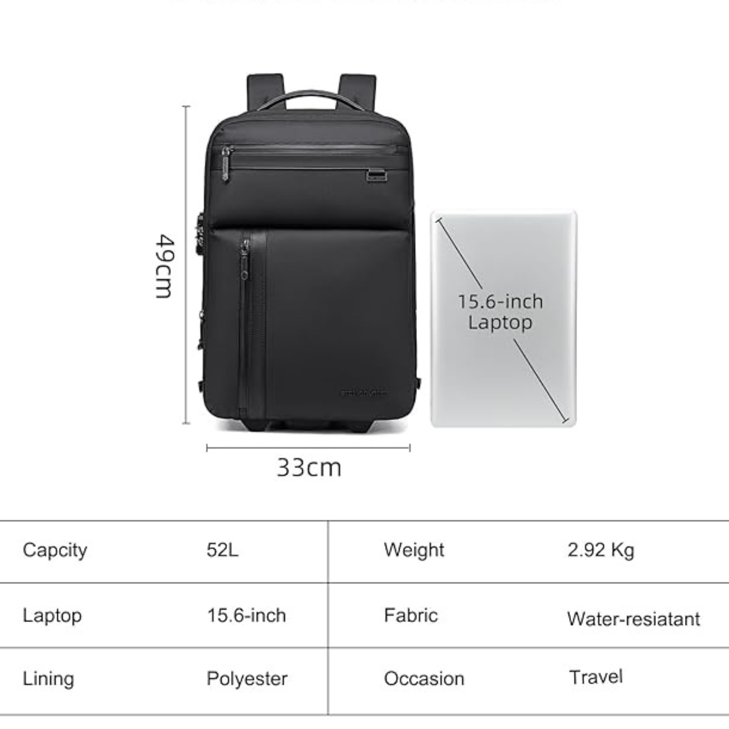 Mochila com Rodinhas Arctic Hunter LG00860