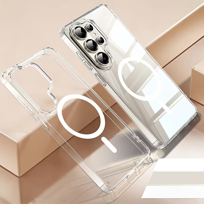 Capa Magnética Transparente MoobiFi para Samsung Galaxy S26 Ultra Proteção de Câmeras com Suporte MagSafe Qi2