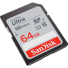 SanDisk Ultra 64GB SD Card SDXC Class 10 UHS-I com Velocidade de Leitura de 140MB/s