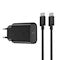 Wiwu wi-u001 Carregador de Parede com 20W PD e Porta USB-C (Preto/Branco)